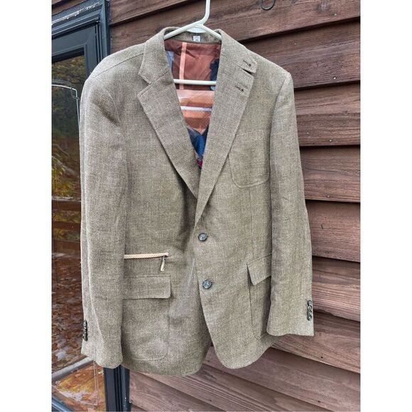 Authentic Robert Graham hobo clown tweed blazer jacket sports coat removable lin - Picture 2 of 16